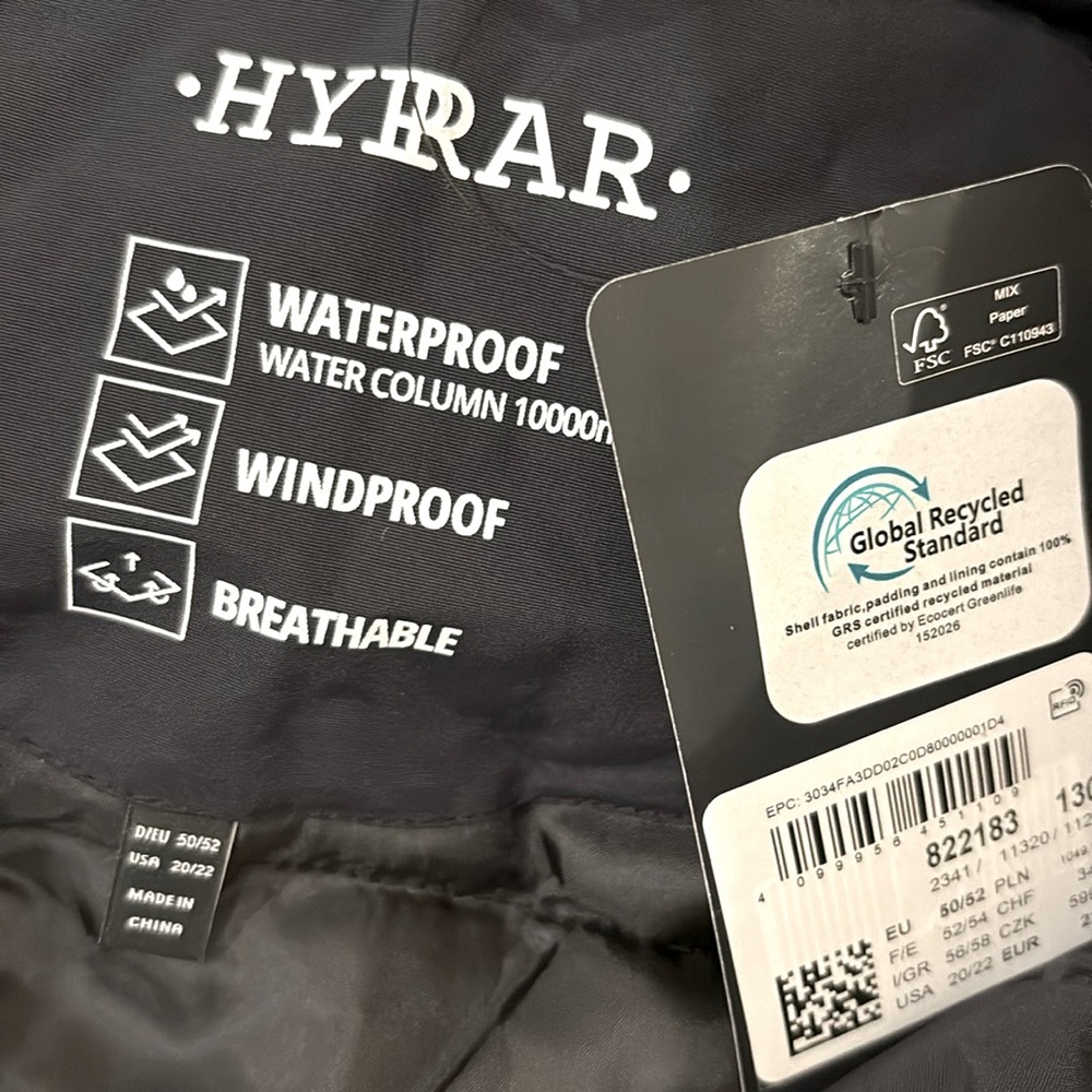 NWT [Ulla Popken] HYPRAR Triple Function Lined Waterproof Coat Womens Plus 20/22 - Picture 14 of 15